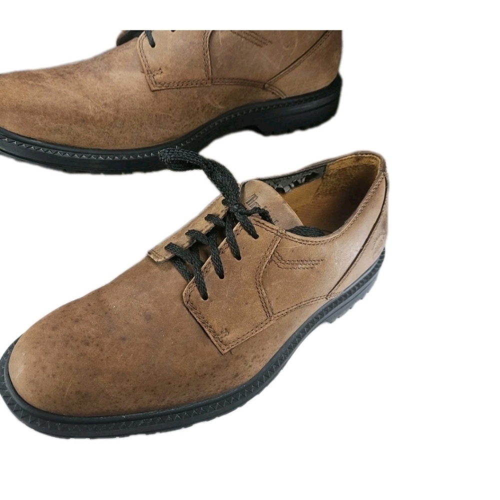 Timberland Oxford Dress Shoe Men Sz 9.5M Laceup Brn Leather Y2k Boho Party Ni[6C